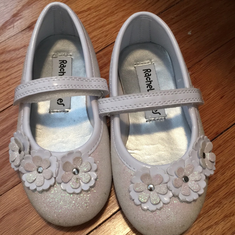 Toddler Girls white Sparkle Shoes